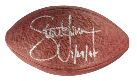 Steve Young Game Used and Signed Super Bowl XXIX Football
